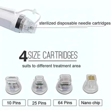 

Replace Disposable Microneedle Cartridge Gold Plated 10/25/64/Nano Pin Tips for Micro Needle RF Machine Anti Acne Stretch Marks