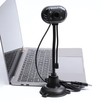 

Webcam with Mic Versatile Computer Video Camera Web Desktop Stand HD Teaching Plug & Play USB1.1/2.0 Webcam Built-in Microphone