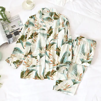 

Summer Thin Section Cotton Women's Pajama Nursing Clothes Loose Motherhood Breastfeeding Home Clothes Soft Multi-color Suits