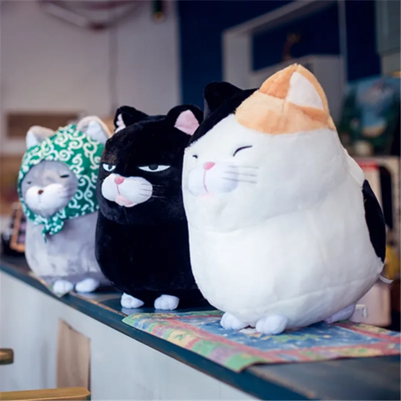 Милый мультяшный счастливый кот усы булочки кошка кукла плюшевая игрушка чучело супер милый Кот кукла тряпичная кукла подарок на день рождения для детей