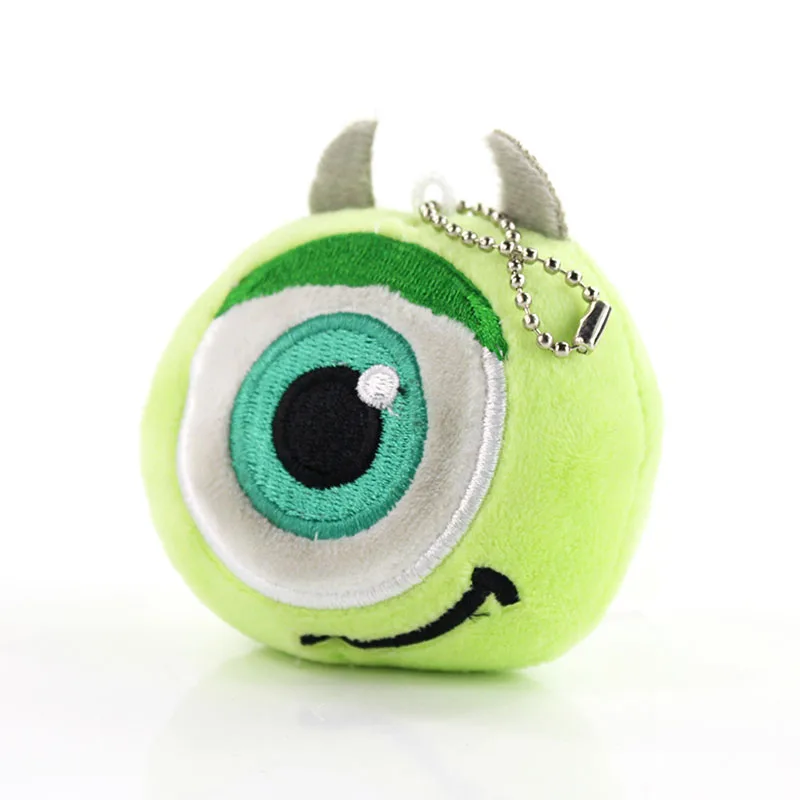 8 см 10 шт./лот Mike Wazowski плюшевая подвеска милый Университет один брелок для ключей в форме Глаза Мягкая кукла игрушки Рождественский подарок
