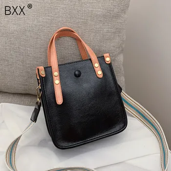 

[BXX] Women's Single Shoulder Crossbody Bag All-match Large Capacity Package 2020 Fashion Wide Straps Messenger Handbag HG135