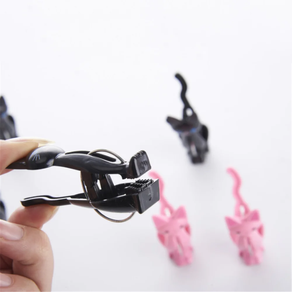 4 шт./компл. пластиковые прищепки для одежды милый кот Прачечная висячая Одежда