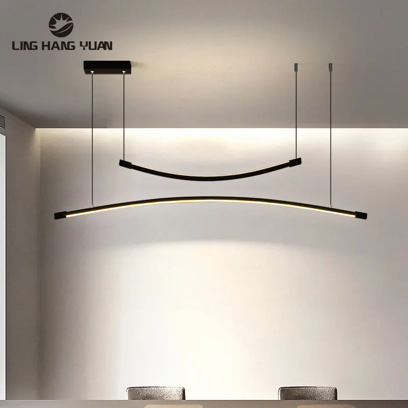 

Modern LED Chandelier for Living Room Bedroom Dining Room Kitchen Hanging Lighting Lustre Chandelier Lighting L90cm Black Gold