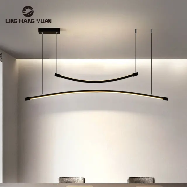 $US $75.99 Modern LED Chandelier for Living Room Bedroom Dining Room Kitchen Hanging Lighting Lustre Chandelier Lighting L90cm Black Gold