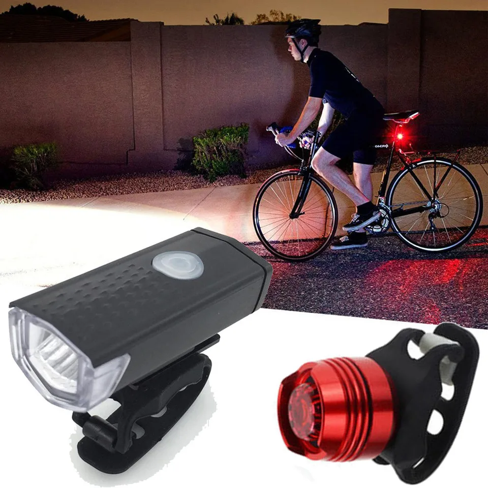 bicycle headlight and taillight set