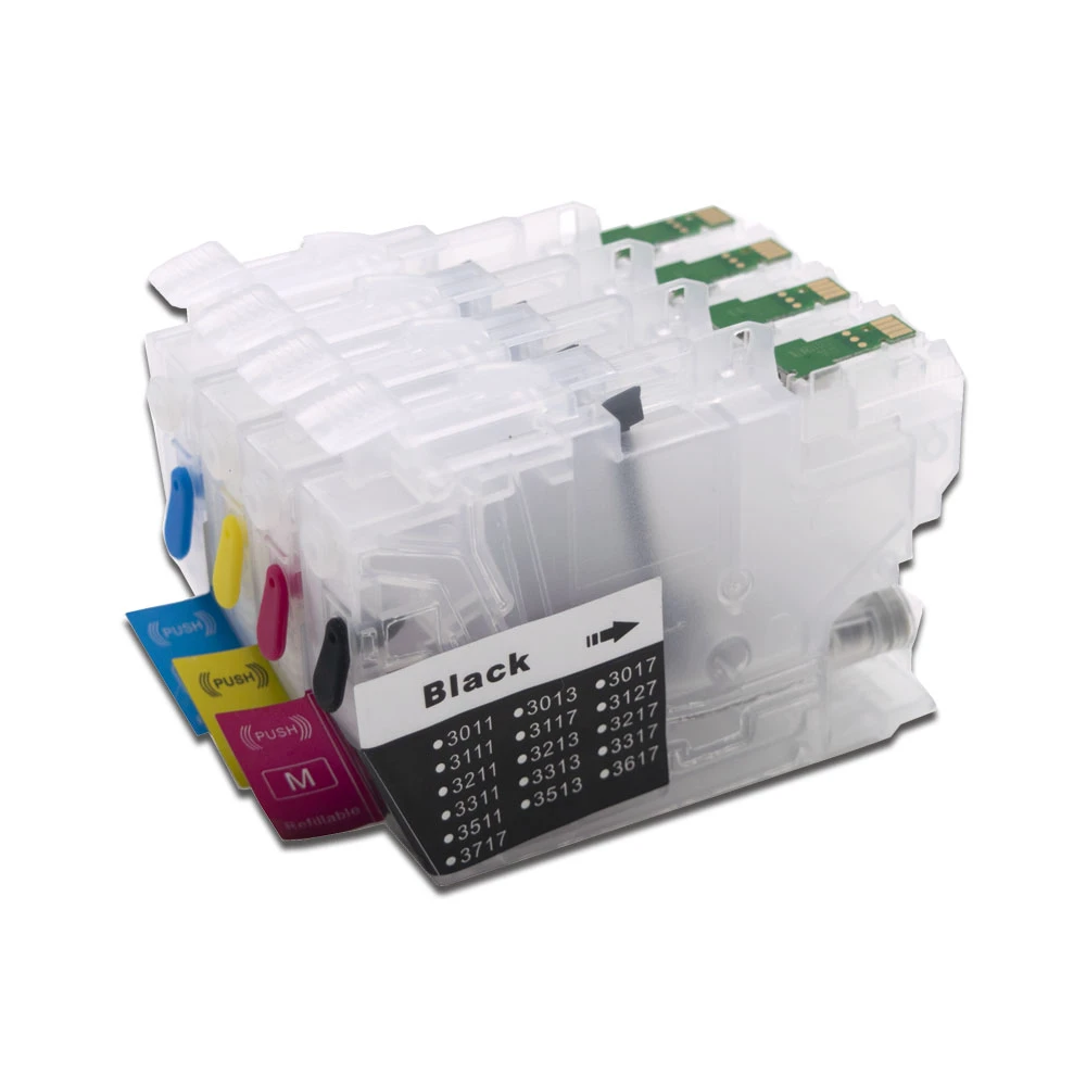 Short LC3119 LC3119XL 3119 Refillabl Ink Cartridge with Chip for Brother J6580 J6980 MFC-J6580CDW MFC-J6980CDW Printer