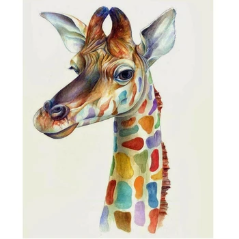 

Giraffe DIY Digital Oil Painting Paint By Number Canvas Room Home Decor No Frame