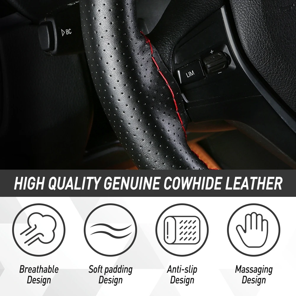 Верх из натуральной кожи чехол для руля сделай сам оплётка подходит автомобилей