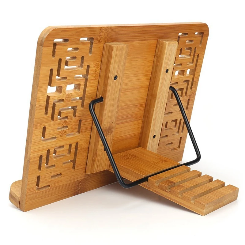 

Hot Sale Foldable Tablet PC textbook/Music Document Stand / Desk Bookrest with Retro Hollow Elegant Pattern