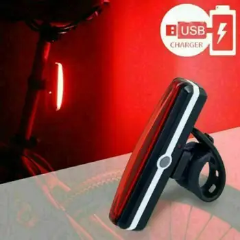 

LED Bicycle Bike Cycling Front Rear Tail Light USB Rechargeable 6 Modes Strong Flashing Quick Spotlight Night Dark