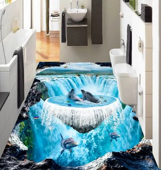

[Self-Adhesive] 3D Dolphin 965456 Floor Wallpaper Mural Wall Print Decal Wall Murals