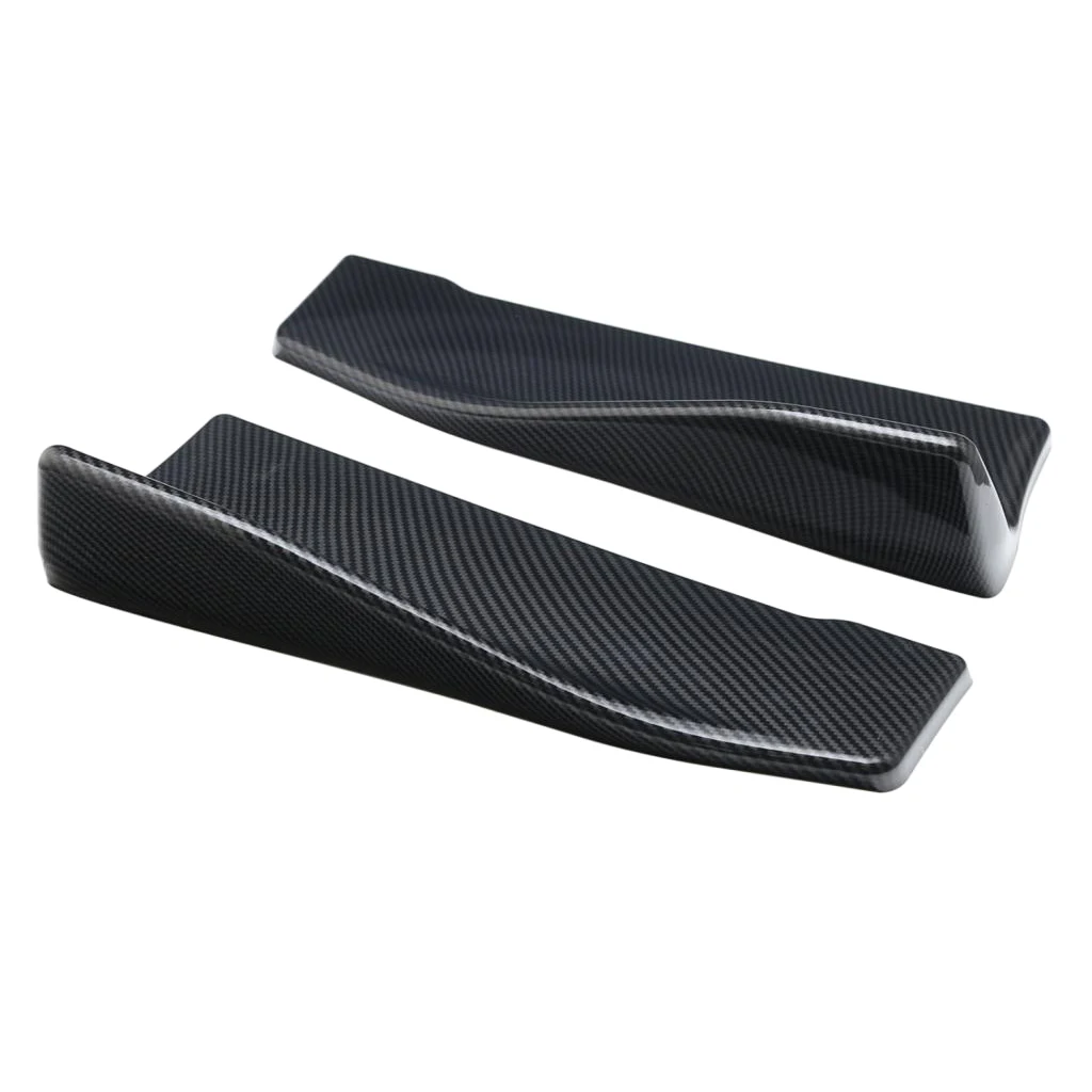 Pair of Universal Side Skirts, 35CM Rear Side Exteriors Bottom Line Extensions Splitter Lip Car Diffusers, Carbon Fiber