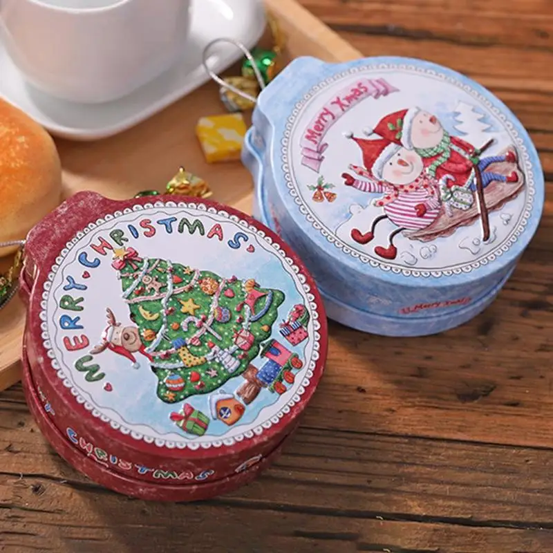 Рождественская елка Снеговик карамельная трось сandy cans железные ящики для хранения высокой емкости износостойкость и долговечность подарок для детей рождественские принадлежности