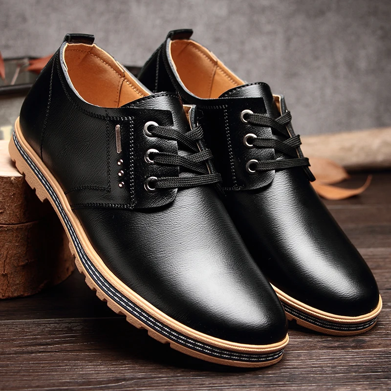 

New Fashion Men Casual Pointed Top Formal Business Male Wedding Dress Flats Oxfords Leather Shoes Indestructible zapatos hombre