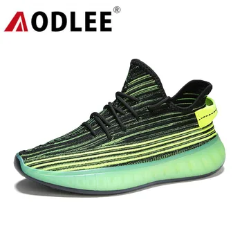 

Men Sneakers Fashion Flyknit Men Shoes Casual Running Sport Shoe Comfort Breathable Outdoor Leisure Footwear Dropshipping AODLEE