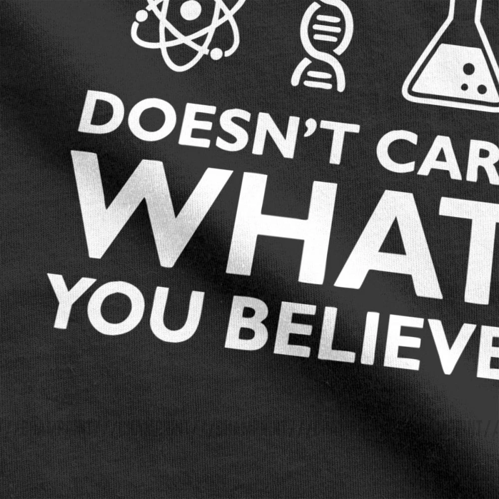 Мужская футболка с надписью «Science't Care What You Believe», хлопковые футболки с надписью «Scientist», «Биология», «физика», «Химия», «Астрономия», футболка, одежда