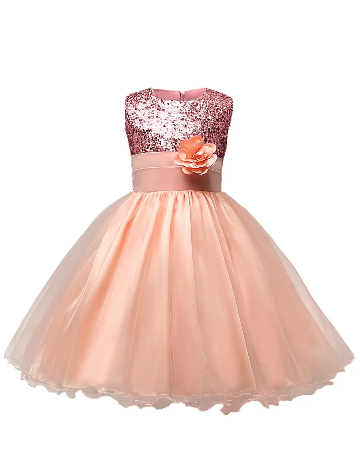Зеленое сказочное платье принцессы; Детские платья; летние детские платья; Vestidos; элегантное жаккардовое вечернее платье с цветочным рисунком для маленьких девочек на день рождения - Цвет: pink XC88126
