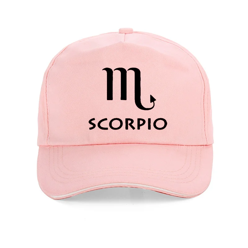 Бейсбольная кепка Scorpio новейшая Созвездие бейсболка для папы шляпы Harajuku для мужчин и женщин хип хоп солнцезащитные очки мода Астрология кости - Цвет: Розовый