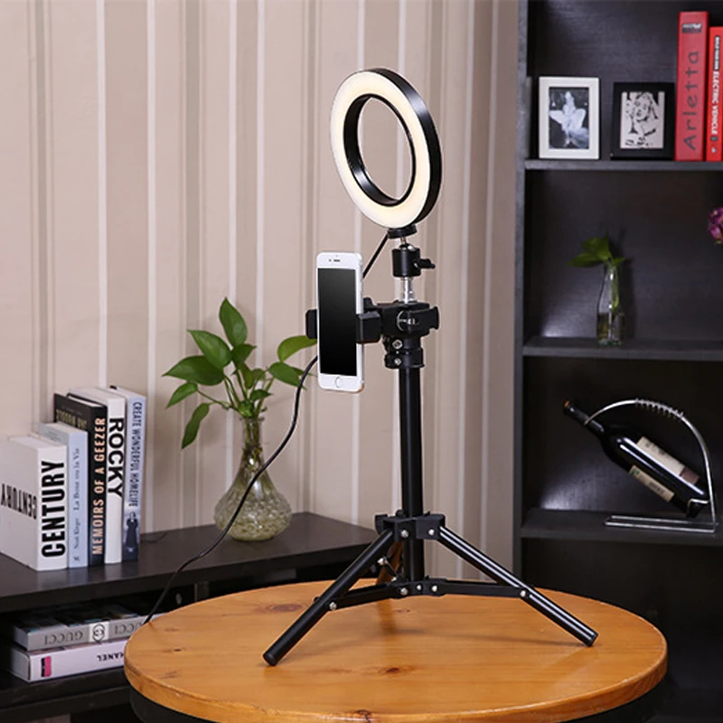  BePotofone Photo Studio Phone Video mini desktop table LED Ring Light 5500K 50cm height Photography - 32921236410