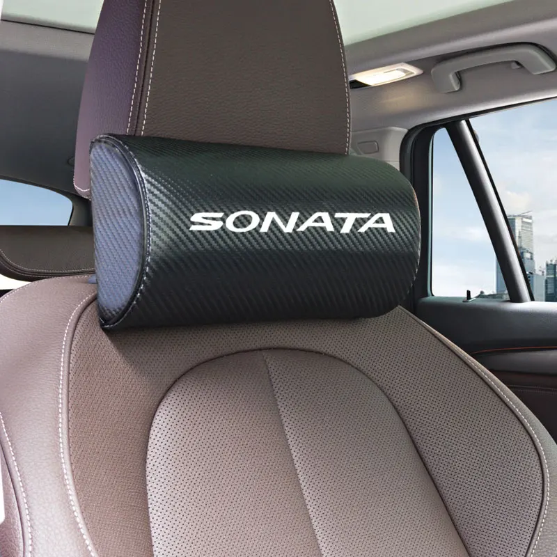1 шт./компл. Карбон волокно Логотип Подголовник для hyundai Sonata акцент ELANTRA I30 обе