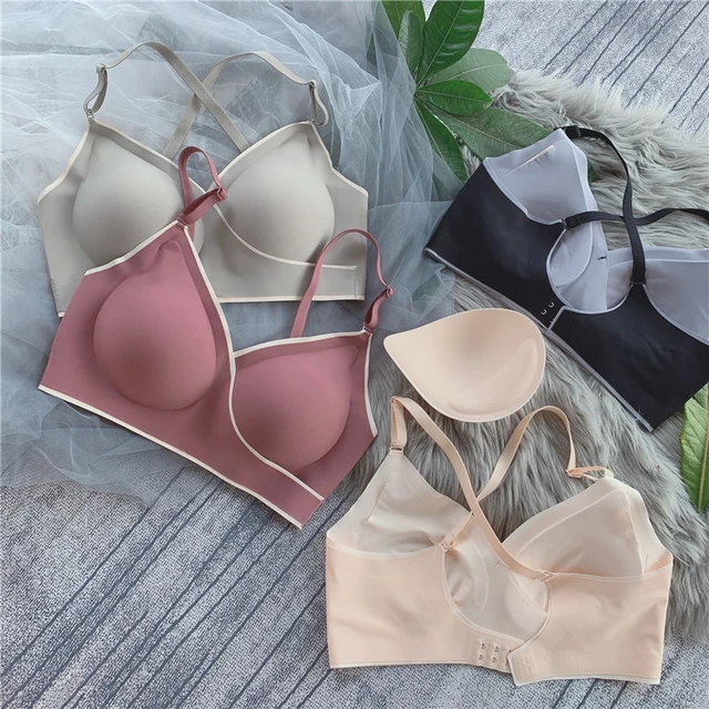 Wriufred Latex Seamless Bralette One-piece Vest Sling Invisible Buckle Zero  Bondage Sleep Freebra Women Cozy Home Bras - Bras - AliExpress