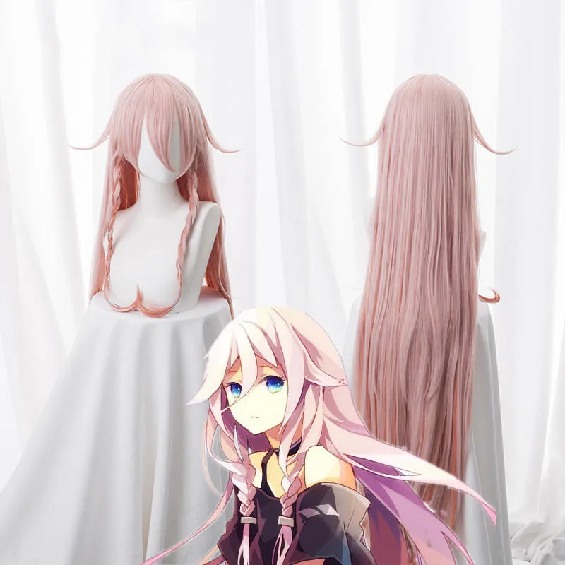 Morematch 110 см/4" Женский VOCALOID3 Library IA косплей парик IA розовые длинные волосы с парик с косами костюмы