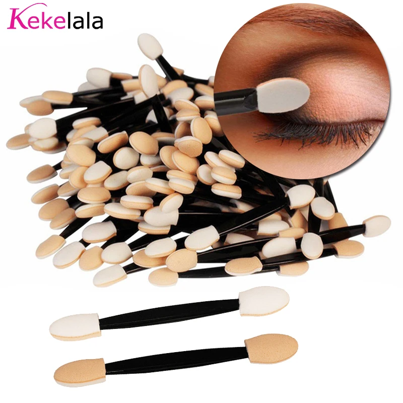 Makeup Brush Set Makeup Brush Makeup Tool Set Makeup Tool 50/30Pcs Disposable Eyeshadow Brush Portable Double End Sponge Eye Shadow Applicators Beauty Makeup Tools