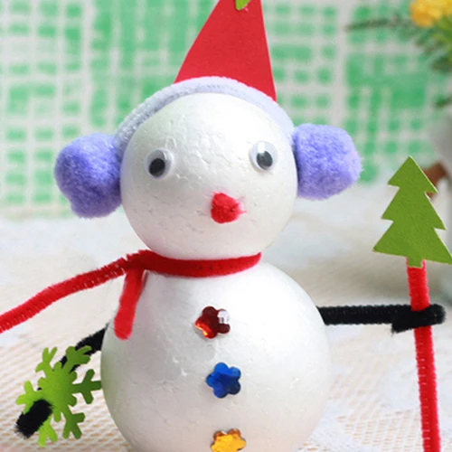 10 Pcs 50mm 60mm Creative DIY Craft White Foam Ball Spheres Ornament FOR UK