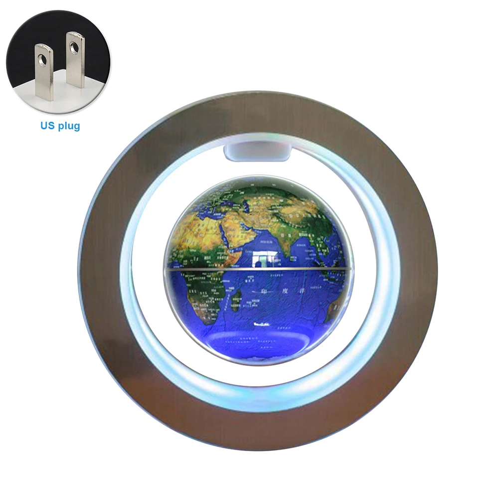 Настольная декоративная Авто вращающаяся земля анти-гравитационная карта мира 4 дюйма с подсветкой подарок Плавающий глобус офисная магнитная левитация