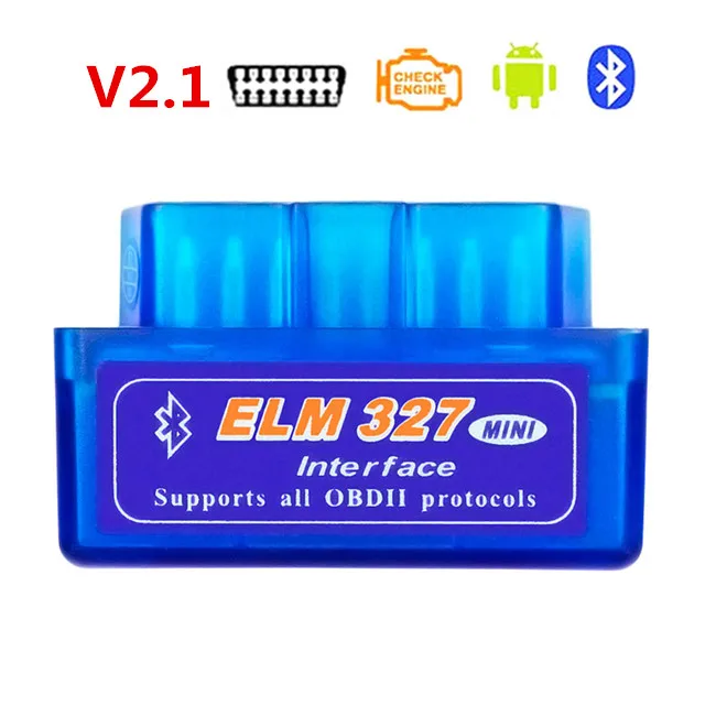 OBD 2 ELM327 2,1 Bluetooth считыватель кодов OBDII OBD2 Интерфейс ELM327 Bluetooth V2.1 OBD2 автомобильный диагностический инструмент для Android Windows - Color: ELM327 V2.1