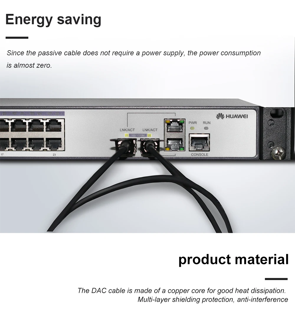 DAC Cabo 0.5M 1 ONTi 100G QSFP28