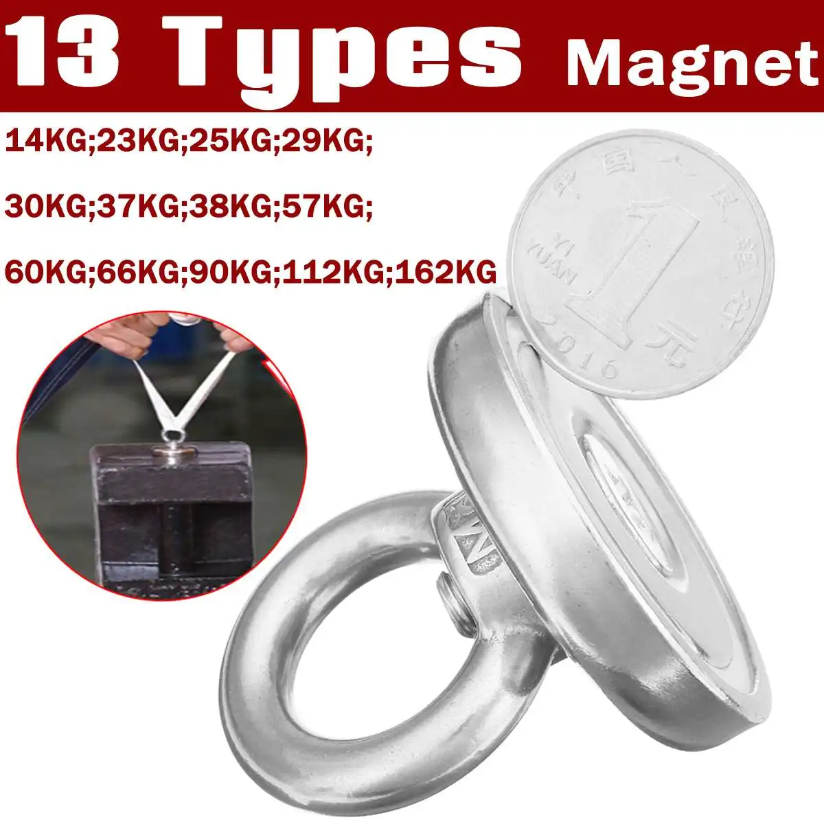 

New Neodymium Magnet Recovery Strong Power Imanes Metal Detector Salvage Magnet Pot Treasure Hunting Underwater Fishing