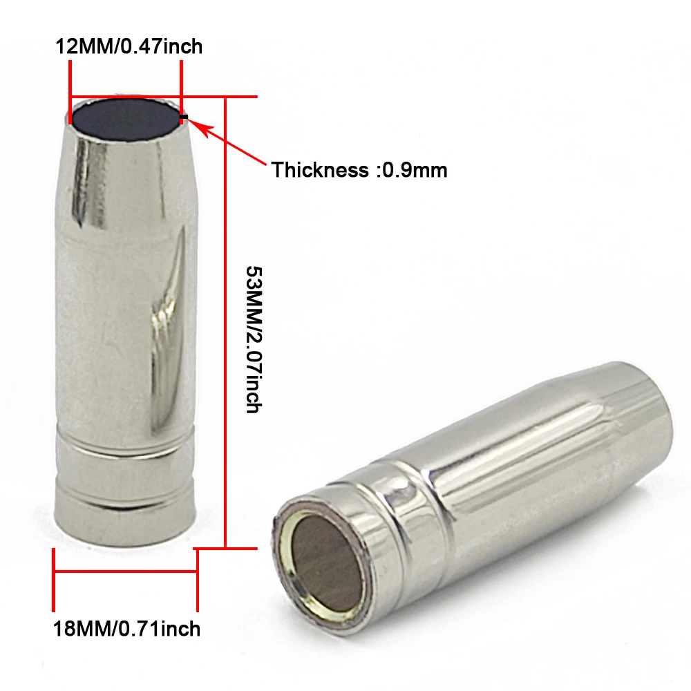 Welding Torch 14Pc MIG-14AK Welding Torch 0.6mm/0.8mm/0.9mm/1.0mm/1.2mm Consumables Torch Gas Nozzle Tip Holder For 14AK MIG MAG Welding