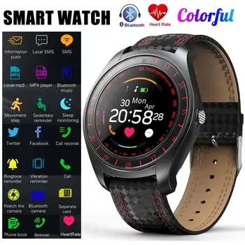 

smart watch men android sim Camera waterproof V10 blood pressure heart rate fitness smartwatch bluetooth speaker sport watch