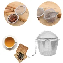Прочный Серебряный многоразовый нержавеющий сетчатый травяной шарик, чайное сито для специй, чайный чайник, запирающий Чайный фильтр, инструмент для специй, кухонный аксессуар