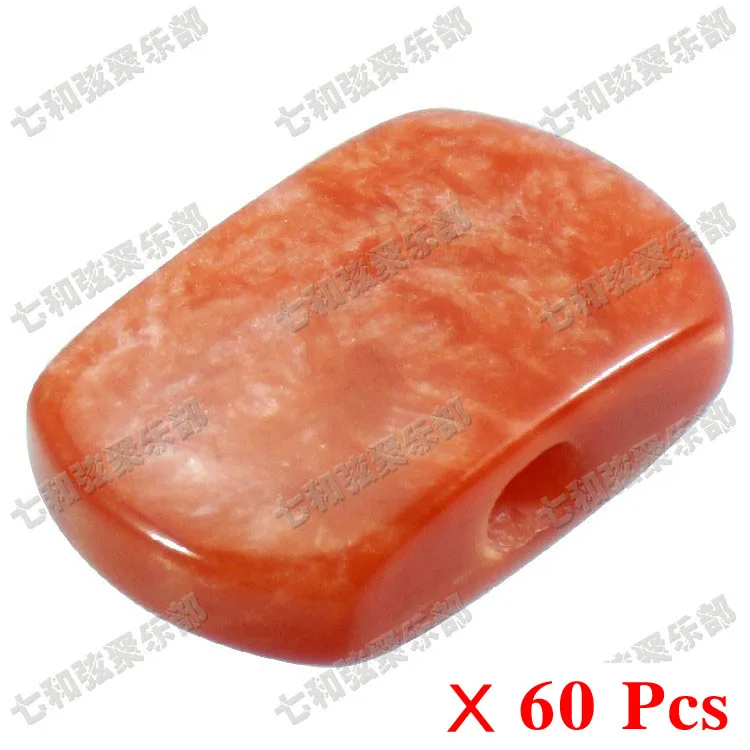 

60 шт. нефритовые красные колышки для настройки гитары, ключи, тюнеры, сменные кнопки, ручки, ручка, крышка, наконечник, Butterbean-большой квадратный