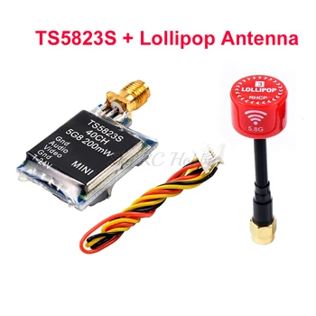 

FPV TS5823S TS5823 5.8G 200mW 40CH Mini AV Wireless Transmitter / Fatshark Lollipop Antenna For Multicopter FPV RC Racing Drone