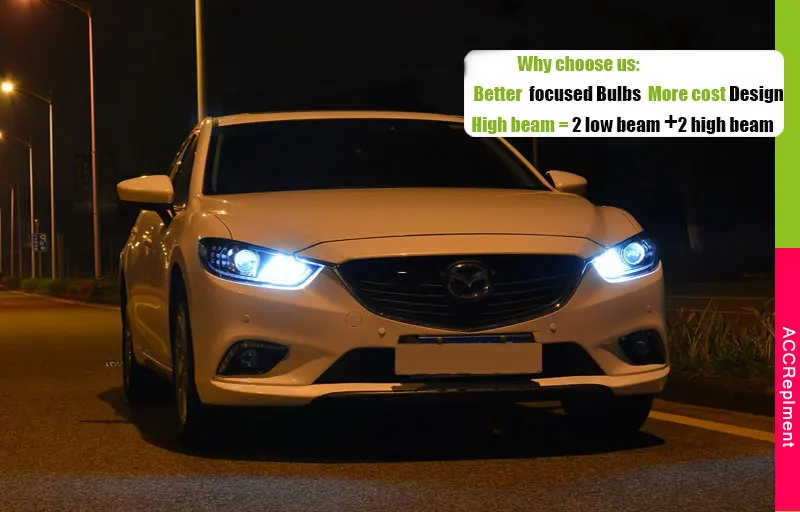 Автомобильный Стайлинг для Mazda фары на Mazda 6 ATENZA U angel eyes 14-15 для Mazda ATENZA светодиодный световой бар Q5 Биксеноновая линза СВЕТОДИОДНАЯ Лампа для проектора