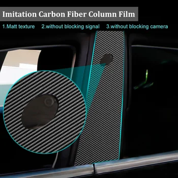 

Door Window B,C Pillars Post Cover Sticker For Model 3 2016 2017 2018 2019 Pillar sticker Carbon Style