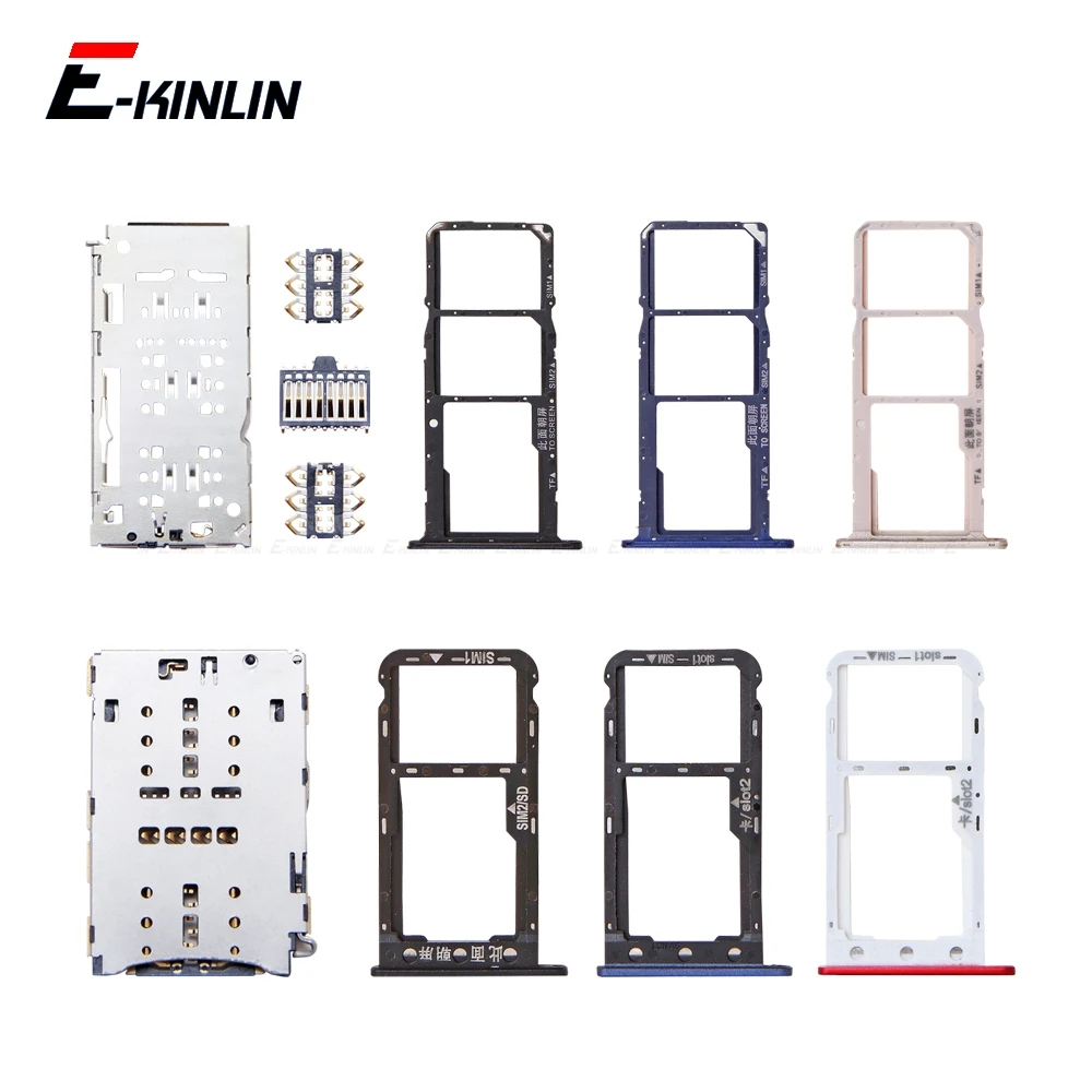 Micro Sd Sim Card Vassoio Slot Contenitore Per Huawei Honor Y6 Pro Y5 Prime 2018 2017 Dra-Lx2 L01 Dua-Lx2 L21 Lettore Adattatore