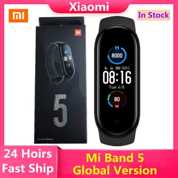 

Xiaomi Mi Band 5 Global Version Fitness Smart Bracelet AMOLED Color Screen Heart Monitor Mi band 4 Bluetooth Sports Smart Band