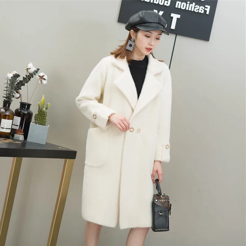 ^Cheap 2019 Female Knitting Sweater Female Autumn Winter Warm Mink Cashmere Cardigan Coat Women Fashion Loose Soft Sweaters Outerwear ^Cheap 2019 Female Knitting Sweater Female Autumn Winter Warm Mink Cashmere Cardigan Coat Women Fashion Loose Soft Sweaters Outerwear