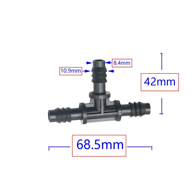 Kert 3/8 " - 1/4" -Es Tömlőcsatlakozó Póló Egyenes Könyök Végdugók Szögesdrugó 8/11 4/7 Mm Redukálócső Adapter Öntöző Illesztés - Image 2