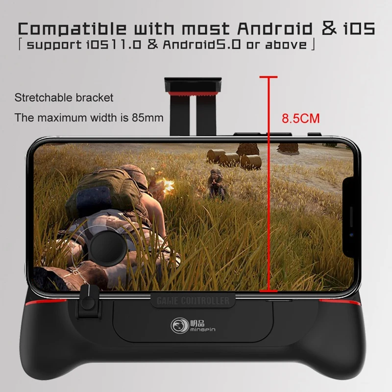  AAAE Top-G2 Wireless Bluetooth Mobile Game Controller with Cooling Fan L1R1 Fire Button 2000MAh Joy