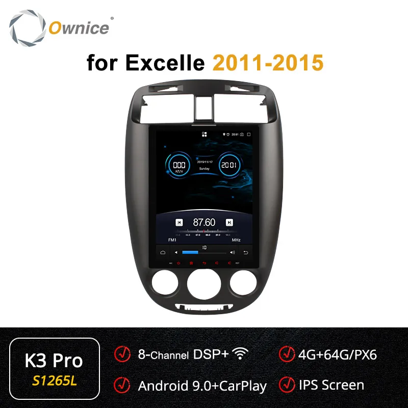 S1265 K3-Pro Ownice PX6 Восьмиядерный Android 9,0 автомобильный DVD gps плеер радио головное устройство для BUICK EXCELLE 2011- K3 K6 DSP 4G LTE SPDIF навигация - Цвет: S1265 K3-Pro