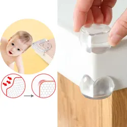 Protection d'angle de Table en Silicone Transparent pour enfants, 8 pièces/lot, Protection d'angle, motif mignon, sécurité bébé 