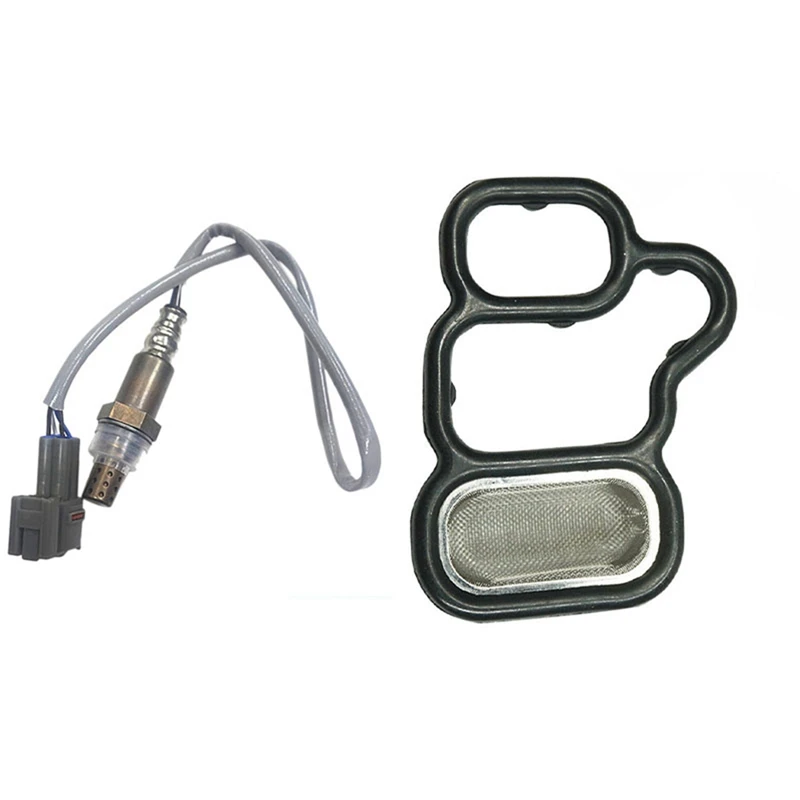1 Pcs Oxygen O2 Sensor & 1 Pcs VTEC Solenoid Gasket / Spool Valve Filter ScreenExhaust Gas