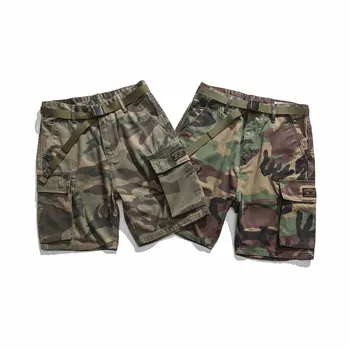 

men summer casual Quality brand camo cargo shorts