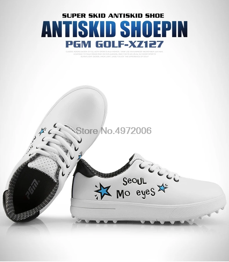 Pgm Chidlren легкая обувь для гольфа водонепроницаемая обувь для гольфа для мальчиков и девочек мягкие нескользящие спортивные кроссовки для гольфа D0757